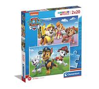 Clementoni | Puzzle Pat'Patrouille Supercolor pour Enfants 3 Ans+ | 2x20 Pièces | Dimensions 27 x 19 cm | Développement Observation et Motricité Fine | Ideé Cadeau | Jeu sans Ecran