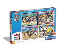 Clementoni | Puzzle Paw Patrol pour Enfant 3 Ans+ | 4 en 1 Supercolor | 12, 16, 20, 24 Pièces | Puzzle Évolutif | Développement Motricité et Coordination | Idée Cadeau Éducatif | Idée Cadeau Enfant