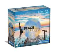 Clementoni | Puzzle Peaceful Wind 500 Pièces pour Adultes 14 Ans+ | 49 x 36 cm | Paysage Relaxant | Playlist Spotify | Carton Recyclé | Collection Zen | Jeu de Societé Calme | Ideé Cadeau