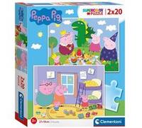Clementoni Puzzle Peppa Pig 24778 — 2 x 20 pièces, jeu de création et logique dès 3 ans