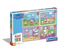 Puzzle 4 en 1 - CLEMENTONI - Peppa Pig - 12, 16, 20 et 24 pièces - Multicolore - À partir de 3 ans