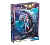 Clementoni - Puzzle pour Adultes 1000 Pièces, Anne Stokes - Dragon Mage Compact Box, Fabriqué en Italie, 39956