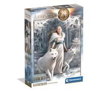Clementoni - Puzzle pour Adultes 1000 Pièces, Anne Stokes Winter Guardians Compact Box, Fabriqué en Italie, 39957