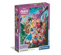 Clementoni - Puzzle pour Adultes 1000 Pièces, Disney Alice in Wonderland Compact Box, Fabriqué en Italie, 39952