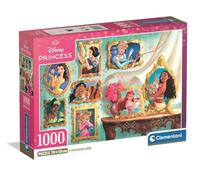 Clementoni - Puzzle pour Adultes 1000 Pièces, Disney Princess Compact Box, Fabriqué en Italie, 37046