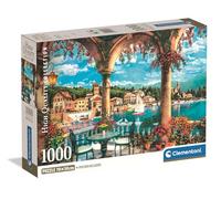 Clementoni - Puzzle pour Adultes 1000 Pièces, HQC Balcony View of Lake Como Compact Fabriqué en Italie, 39930