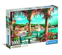 Clementoni - Puzzle pour Adultes 1000 Pièces, HQC Balcony View of Lake Como Compact Fabriqué en Italie, 39930