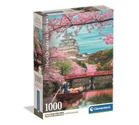 Clementoni - Puzzle pour Adultes 1000 Pièces, HQC Himeji Castle in Spring Compact Box, Fabriqué en Italie, 39982