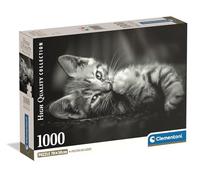 Clementoni - Puzzle pour Adultes 1000 Pièces, HQC Kitty - Compact Box, Fabriqué en Italie, 39950