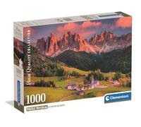 Clementoni Puzzle pour adultes HQC Magical Dolomites 1000 pièces Compact Box – Fabriqué en Italie