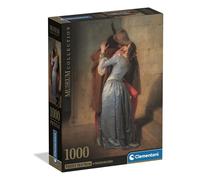 Clementoni - Puzzle pour Adultes 1000 Pièces, HQC Museum The Kiss-Hayez Compact Box, Fabriqué en Italie, 37064