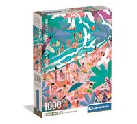 Clementoni - Puzzle pour Adultes 1000 Pièces, HQC Sunday at The Beach - Compact Box, Boxact Fabriqué en Italie, 39938