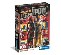 Clementoni - Puzzle pour Adultes 1000 Pièces, Marvel Deadpool Compact Box, Fabriqué en Italie, 37050