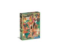 Clementoni - Puzzle pour Adultes 1000 Pièces, More is More - Animal&Botanics Compact Box, Fabriqué en Italie, 37073