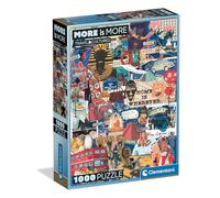Clementoni - Puzzle pour Adultes 1000 Pièces, More is More - Travel&Cultures Compact Box, Fabriqué en Italie, 37072