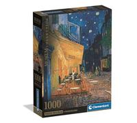 Clementoni - Puzzle pour Adultes 1000 Pièces, Museum Cafe Terrace V.Gogh Compact Box, Fabriqué en Italie, 39969