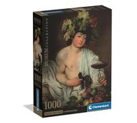 Clementoni - Puzzle pour Adultes 1000 Pièces, Museum Caravaggio Bacchus Compact Box, Fabriqué en Italie, 39977