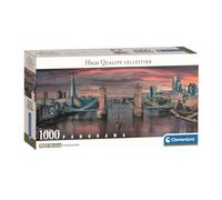Clementoni - Puzzle pour Adultes 1000 Pièces, Panorama HQC Across The River Thames Compact Box, Fabriqué en Italie, 39896