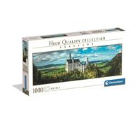 Clementoni - Puzzle pour Adultes 1000 Pièces, Panorama HQC The Neuschwanstein Castle Fabriqué en Italie, 39883