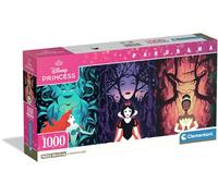 Clementoni - Puzzle pour Adultes 1000 Pièces, Panorama Princess Compact Box, Walt Disney Fabriqué en Italie, 39894