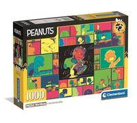 Clementoni - Puzzle 1000 pièces pour adultes et garçons, série spéciale, thème dessin animé Peanuts et Snoopy, boîte compacte avec affiche incluse, idée cadeau homme et femme, fabriqué en Italie, 70 x