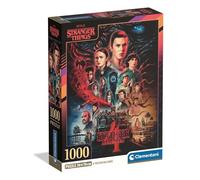 Clementoni - Puzzle pour Adultes 1000 Pièces, Stranger Things - Compact Box, Fabriqué en Italie, 39980