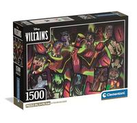 Clementoni - Puzzle pour Adultes 1500 Pièces, Disney Villains Compact Box, Fabriqué en Italie, 31744