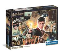 Clementoni - Puzzle pour Adultes 1500 Pièces, Harry Potter Compact Box, Fabriqué en Italie, 31745