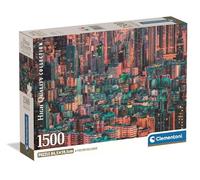 Clementoni - Puzzle pour Adultes 1500 Pièces, HQC The Hive, Hong Kong Compact Box, Fabriqué en Italie, 31732
