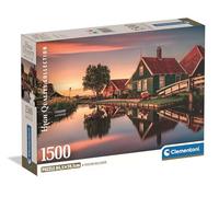 Clementoni - Puzzle pour Adultes 1500 Pièces, HQC Zaanse Schans Compact Box, Fabriqué en Italie, 31734