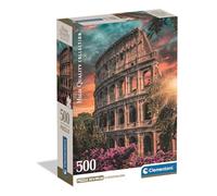 Clementoni - Puzzle pour Adultes 500 Pièces, HQC Flavian Amphitheatre Compact Box, Fabriqué en Italie, 35588