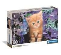 Clementoni - Puzzle pour Adultes 500 Pièces, HQC Ginger Cat Compact Box, Fabriqué en Italie, 35585