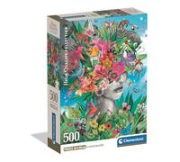 Clementoni – Puzzle pour adultes HQC Head in The Jungle 500 pièces Compact Box Fabriqué en Italie