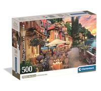 Clementoni - Puzzle pour Adultes 500 Pièces, HQC Lake Como Compact Box, Fabriqué en Italie, 35582