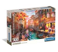 Clementoni - Puzzle pour Adultes 500 Pièces, HQC Sunset Over Venice Compact Box Fabriqué en Italie, 35586
