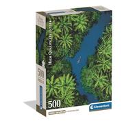 Clementoni – Puzzle 500 pièces HQC Tropical Vue Aérienne Compact Box – Fabriqué en Italie 35592