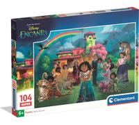 Clementoni - Puzzle pour enfants 104 pièces Supercolor, pour enfants à partir de 6 ans, illustration avec des personnages de Disney Encanto, idée de cadeau, Italy, 48,5 x 33,5 cm, 25049