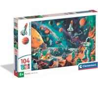 Clementoni - Puzzle pour enfants 104 pièces Supercolor, pour enfants à partir de 6 ans, illustration Cosmic Crew, idée de cadeau, Italy, 37,9 x 26,9 cm, 25036