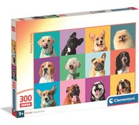 Clementoni - Puzzle pour enfants 300 pièces Supercolor, pour enfants 9 ans et +, illustration amusante avec des chiens, idée de cadeau, Made in Italy, 48,5 x 33,5 cm, 21738
