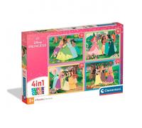Clementoni Puzzle Princess 4 In 1 Progressive 6 Pièces