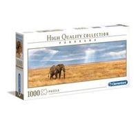 Clementoni - 39484 - Jeu de Création et Logique pour Enfants - à Partir de 14 Ans et plus - Puzzle Collection - Panorama - 1000 Pièces - Eléphant dans la Savane