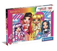 Clementoni- Puzzle Rainbow High 180pzs Supercolor High-180 pièces, 7 Ans Enfant Dessin animé-fabriqué en Italie, 29776, Multicolour, Medium