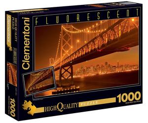 Clementoni Puzzle San Francisco 1000 PIÈCES Fluo Résumé Voyage Déco
