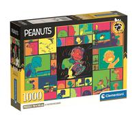 Clementoni - Puzzle 1000 pièces Peanuts Snoopy - Boîte compacte avec affiche - Fabriqué en Italie