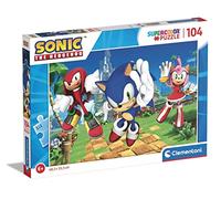 Clementoni | Puzzle Sonic The Hedgehog 104 Pièces pour Enfants 6 Ans+ | Supercolor | 48,5 x 33,5 cm | Éducatif, Durable et Écologique | Jeu Observation, Logique, Détente | Personnages Sega