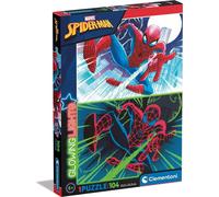 Clementoni Puzzle Spiderman phosphorescent, 104 pièces.