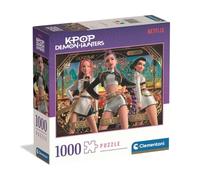 Clementoni | Puzzle Square K-Pop Demon Hunters pour Adultes 14 Ans+ | 1000 Pièces | Poster Inclus | Dimensions 70 x 50 cm | Boîte Compacte | Activité sans écran | Idée Cadeau