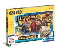 Clementoni | Puzzle Super One Piece pour Enfants 6 Ans+ | 104 Pièces | Dimensions 48,5 x 33,5 cm | Développement Logique et Manuel | Activité sans écran | Idée Cadeau Enfant