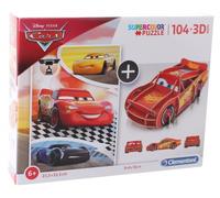 Clementoni Puzzle Supercolor Cars / 104 pièces + modèle 3D