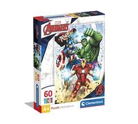 Clementoni – Puzzle enfant Supercolor Marvel Avengers – 60 pièces, grand format, dès 4 ans